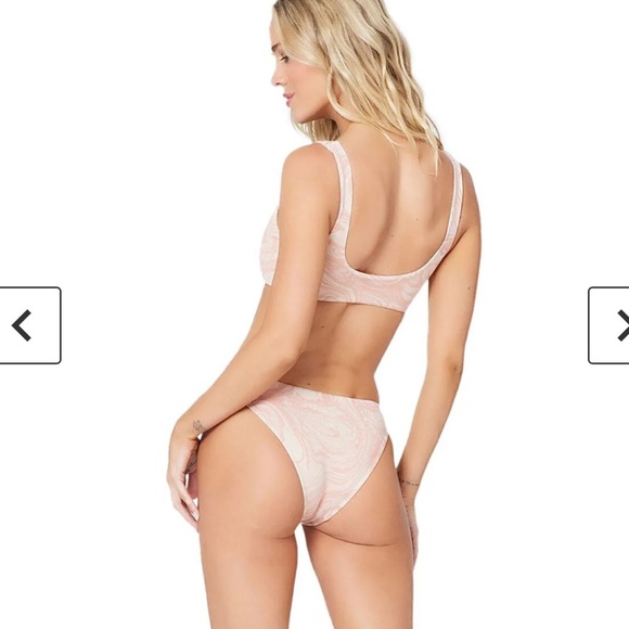L*Space Shimmer Lizzie Bikini Top & Camacho Bikini Bottom Set All Swirled Up NWT - Picture 3 of 8